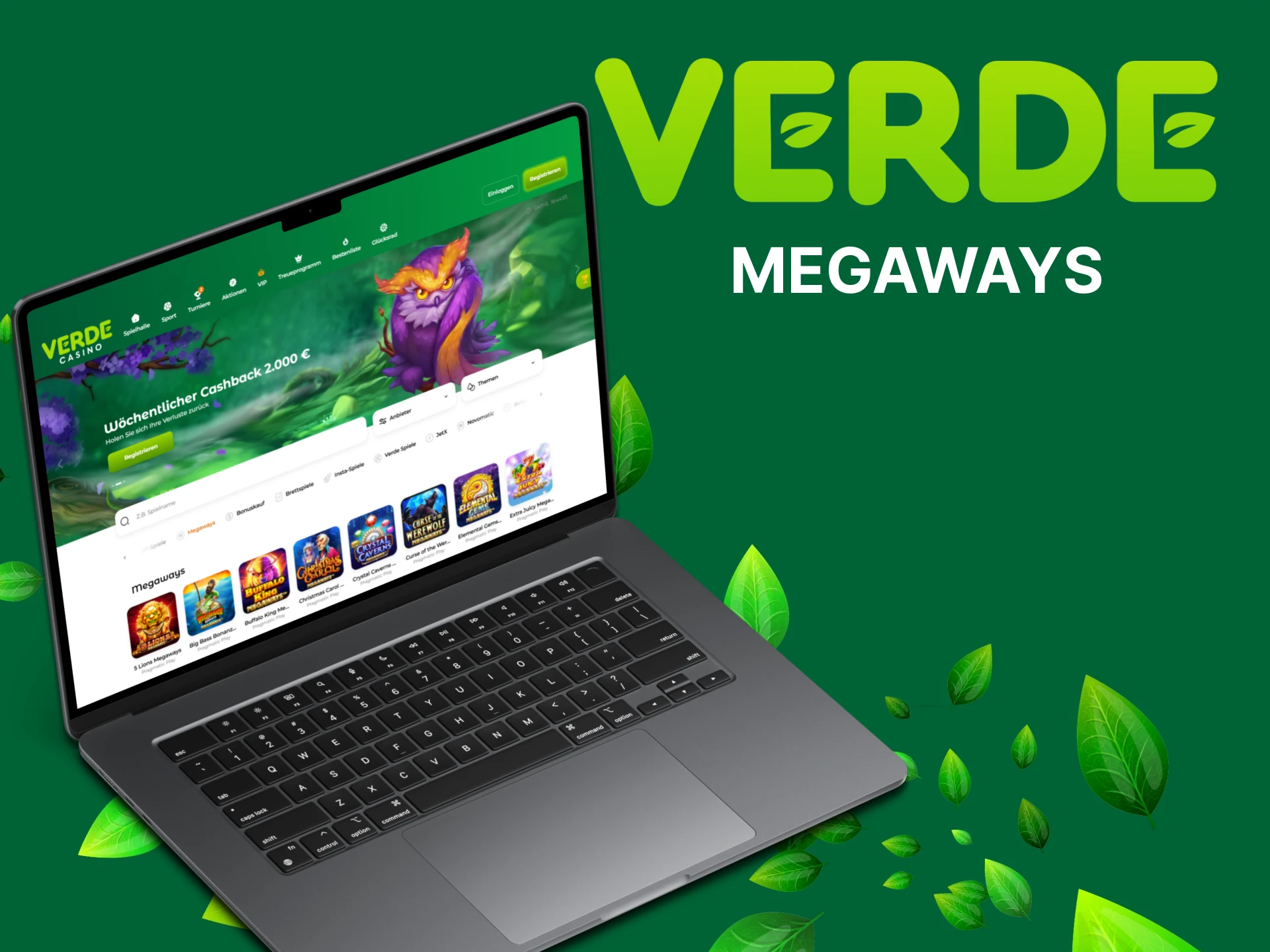 Megaways-Spiele sind im Verde Casino verfügbar.