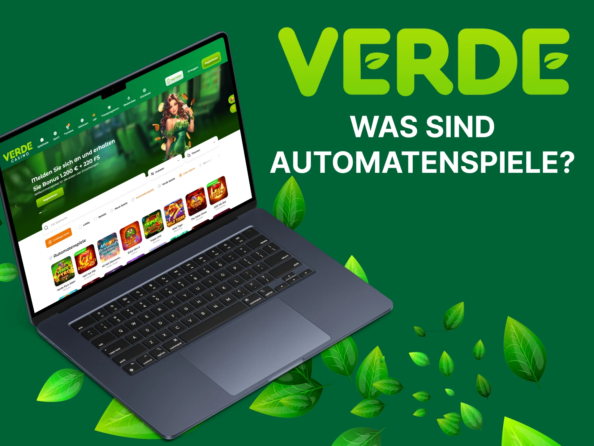 Erfahren Sie mehr über die Automatenspiele von Verde Casino.