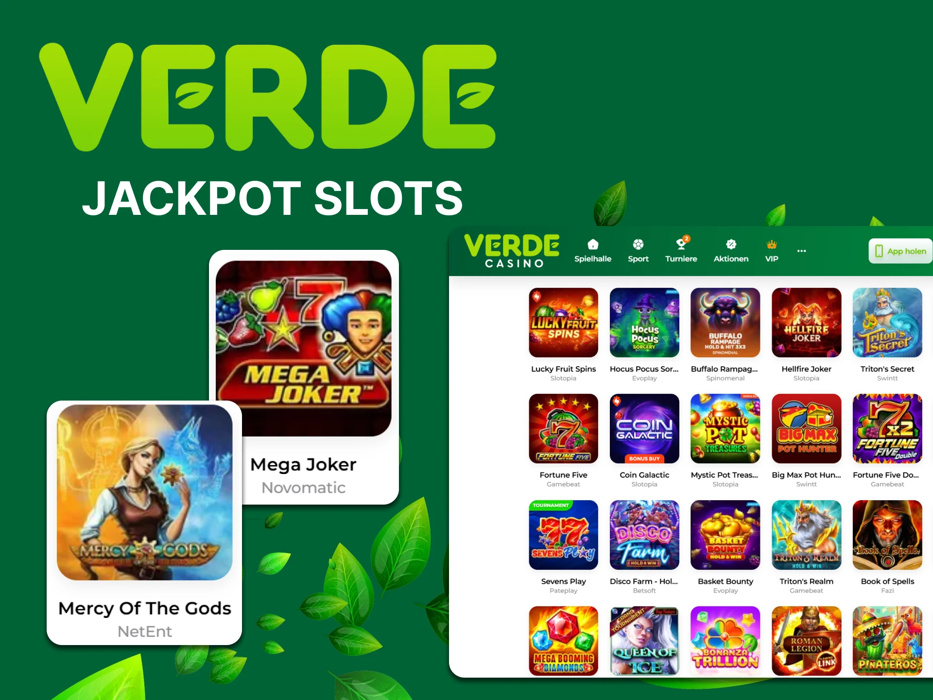 Genießen Sie Jackpot-Slots im Verde Casino.