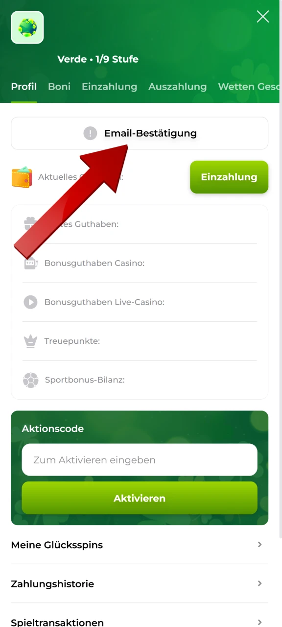 Bestätigen Sie Ihre E-Mail-Adresse, um auf Verde Casino zugreifen zu können.